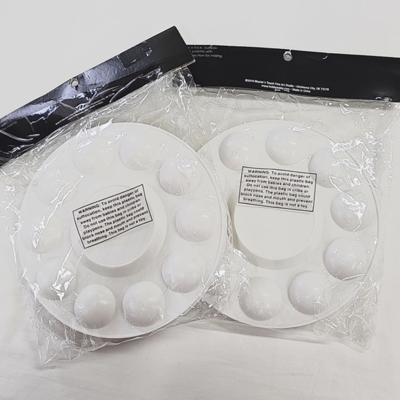 White Artist's Palette 20 Piece, Kids Painting, Paint Party, Paint Palette - Picture 4 of 4